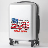 アメリカ合衆国250周年記念ステッカー|自由の250年 シール (スーツケース)
