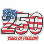 アメリカ合衆国250周年記念ステッカー|自由の250年 シール (正面)
