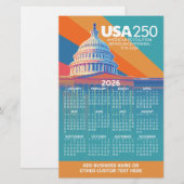 アメリカ合衆国250周年記念ドーム アメリカ 2026年カレンダー 便箋 (正面/裏面)