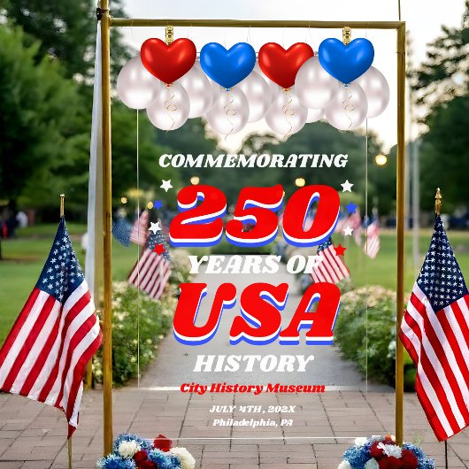 アメリカ合衆国250周年記念:自由と独立 アクリルサイン