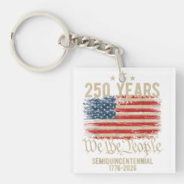 アメリカ合衆国250周年記念 - We the People & ゴールド キーホルダー