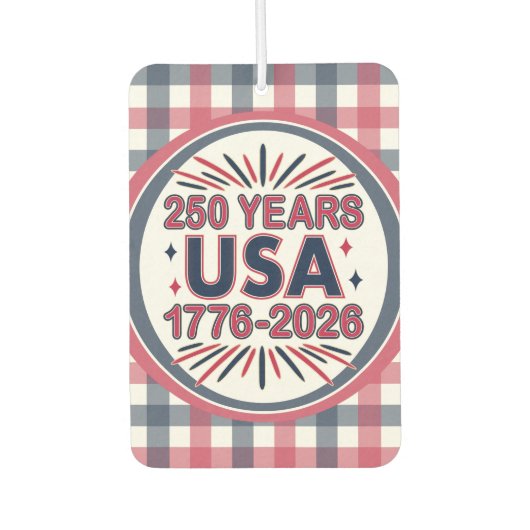 アメリカ合衆国250周年 | 1776–2026 セミクワイセンテニアル カーエアーフレッシュナー (正面)