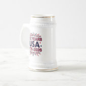 アメリカ合衆国250周年 | 1776–2026 セミクワイセンテニアル ビールジョッキ (正面左)