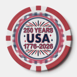 アメリカ合衆国250周年 1776–2026 セミクワイセンテニアル ポーカーチップ