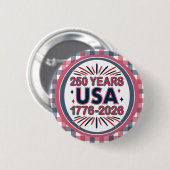 アメリカ合衆国250周年 | 1776–2026 セミクワイセンテニアル 缶バッジ (正面&裏面)