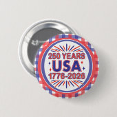 アメリカ合衆国250周年 | 1776–2026 セミクワイセンテニアル 缶バッジ (正面&裏面)