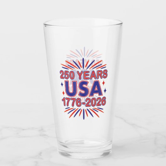 アメリカ合衆国250周年 | 1776–2026 セミクワインセンテニアル タンブラーグラス (正面)