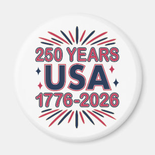 アメリカ合衆国250周年   1776–2026 セミクワインセンテニアル マグネット