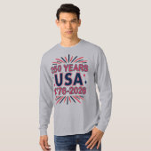 アメリカ合衆国250周年 | 1776–2026 セミクワインセンテニアル Tシャツ (正面フル)