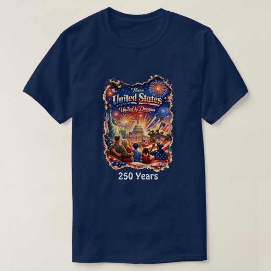 アメリカ合衆国250年 -1 Tシャツ (デザイン正面)