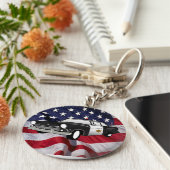 アメリカ合衆国59のヴィンテージ警察車 キーホルダー (側面)