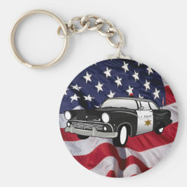 アメリカ合衆国59のヴィンテージ警察車 キーホルダー