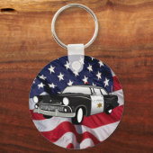 アメリカ合衆国59のヴィンテージ警察車 キーホルダー (正面)