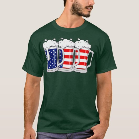 アメリカ合衆国7月4日アメリカ合衆国メリカ国旗 Tシャツ (正面)