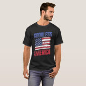 アメリカ合衆国7月4日God Bless America米国国旗Patriotic C Tシャツ (正面フル)