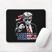アメリカ合衆国7月4日Merica Trump American Flag マウスパッド (マウス)