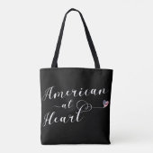 アメリカ合衆国，アメリカのハート買い物袋 トートバッグ (裏面)