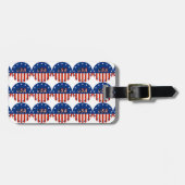 アメリカ合衆国 – アメリカ国旗と星の丸の荷物タグ ラゲッジタグ (正面横)