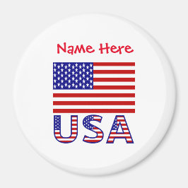 アメリカ合衆国 アメリカ 国旗 赤 カスタマイズ マグネット