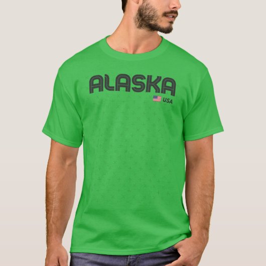 アメリカ合衆国 アラスカ州 1 Tシャツ (正面)