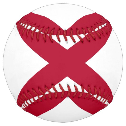 アメリカ合衆国，アラバマの旗を持つ愛国的ソフトボール ソフトボール (正面)