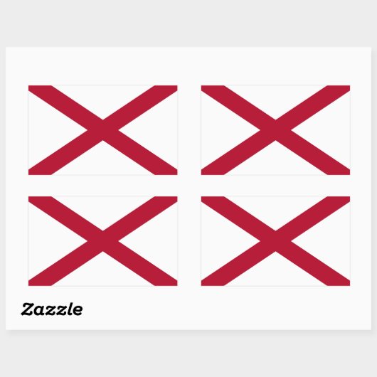 アメリカ合衆国,アラバマ州旗の付いた長方形シール 長方形シール (シート)