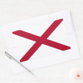 アメリカ合衆国，アラバマ州旗の付いた長方形シール 長方形シール (封筒)