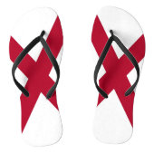 アメリカ合衆国，アラバマ州旗を持つ大人のスリムなストラップ ビーチサンダル (ソール)