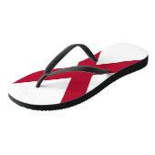 アメリカ合衆国，アラバマ州旗を持つ大人のスリムなストラップ ビーチサンダル (アングル)