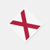 アメリカ合衆国，アラバマ州旗を持つ愛国的な紙ナプキン スタンダードカクテルナプキン (角)