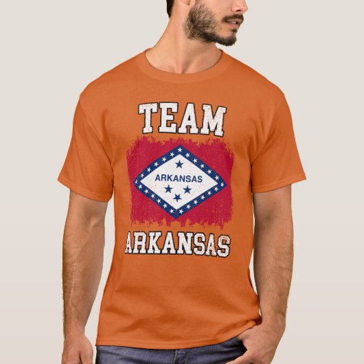 アメリカ合衆国 アーカンソー州 アメリカ 国 男性用 Tシャツ (正面)