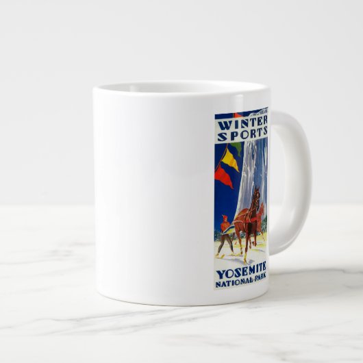 アメリカ合衆国,ウィンタースポーツアットヨセミテポスターヨセミテ ジャンボコーヒーマグカップ (正面右)
