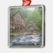 アメリカ合衆国、ウェストバージニア、バブコックSP.グレー素朴ド メタルオーナメント (左)