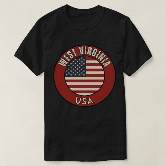アメリカ合衆国 ウエストバージニア州 Tシャツ (デザイン正面)
