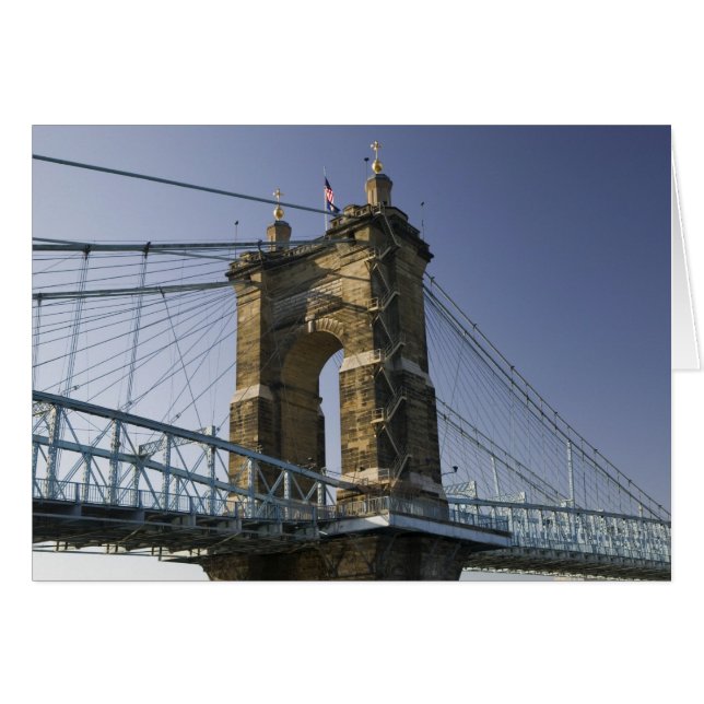 アメリカ合衆国, オハイオ州, シンシナティ: ローブリング吊橋 3 (正面横)
