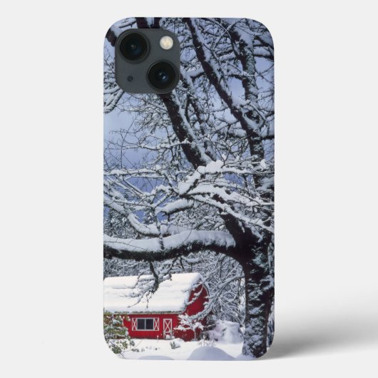 アメリカ合衆国、オレゴン州、クラカマス郡。新雪が Case-Mate iPhoneケース (裏面)
