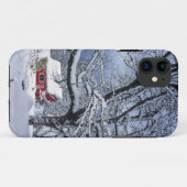 アメリカ合衆国、オレゴン州、クラカマス郡。新鮮な雪が Case-Mate iPhoneケース (裏面(横))