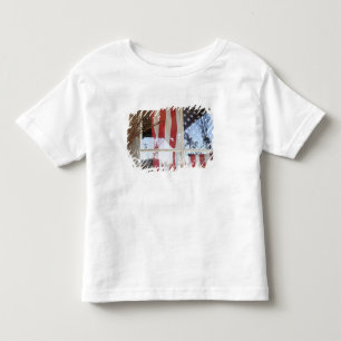 アメリカ合衆国、オレゴン州、シャニコ。窓辺の トドラーTシャツ