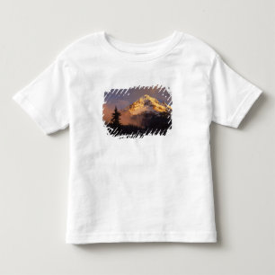 アメリカ合衆国 オレゴン州 フッド山国有林 起伏する トドラーTシャツ