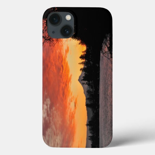 アメリカ合衆国 オレゴン州 ブルーレイクとフッド山の日の出 Case-Mate iPhoneケース (裏面)