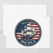 アメリカ合衆国 ガルフ 愛国 招待状 (正面/裏面)