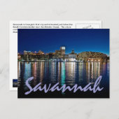 アメリカ合衆国，ゲオリガ，サバンナ ポストカード (正面/裏面)