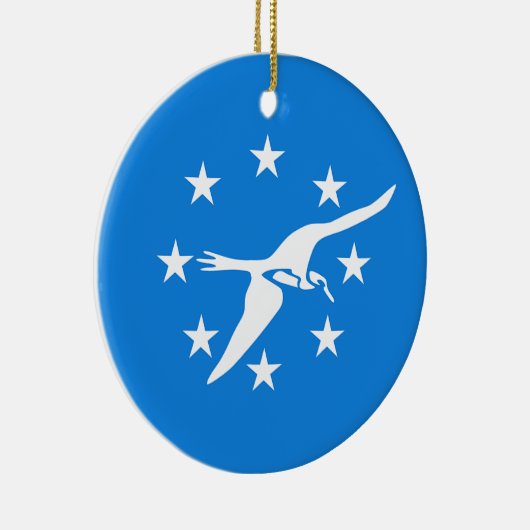 アメリカ合衆国，コーパス・クリスティー国旗を持つオーナメント セラミックオーナメント (右)