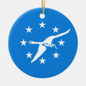アメリカ合衆国，コーパス・クリスティー国旗を持つオーナメント セラミックオーナメント (正面)