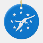 アメリカ合衆国,コーパス・クリスティー国旗を持つオーナメント セラミックオーナメント (裏面)
