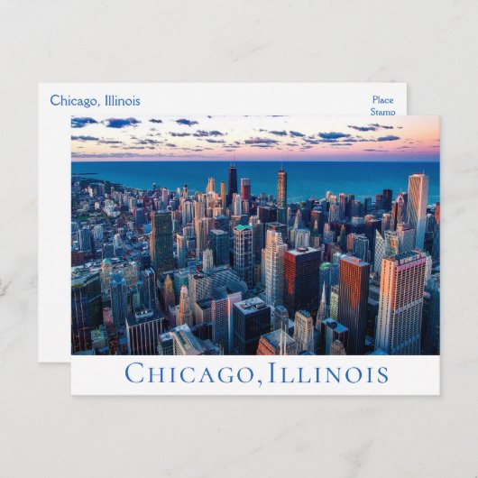 アメリカ合衆国，シカゴイリノイ統一された( IL )州 ポストカード (正面/裏面)