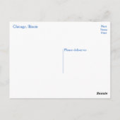 アメリカ合衆国,シカゴイリノイ統一された( IL )州 ポストカード (裏面)