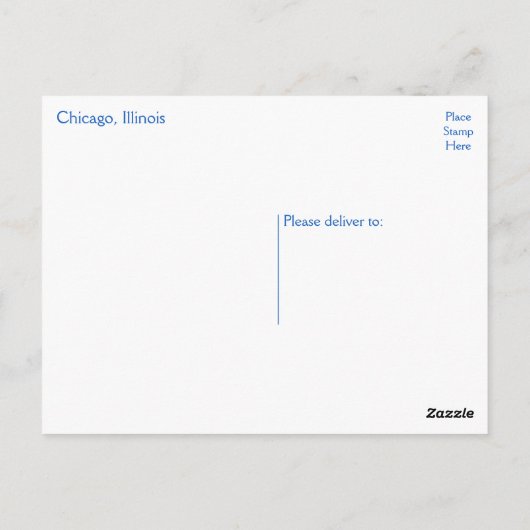アメリカ合衆国，シカゴイリノイ統一された( IL )州 ポストカード (裏面)