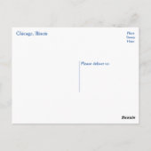 アメリカ合衆国,シカゴイリノイ統一された( IL )州 ポストカード (裏面)