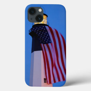 アメリカ合衆国, ジョージア州, タイビーアイランド, 旗がはためく 2 iPhone 13ケース